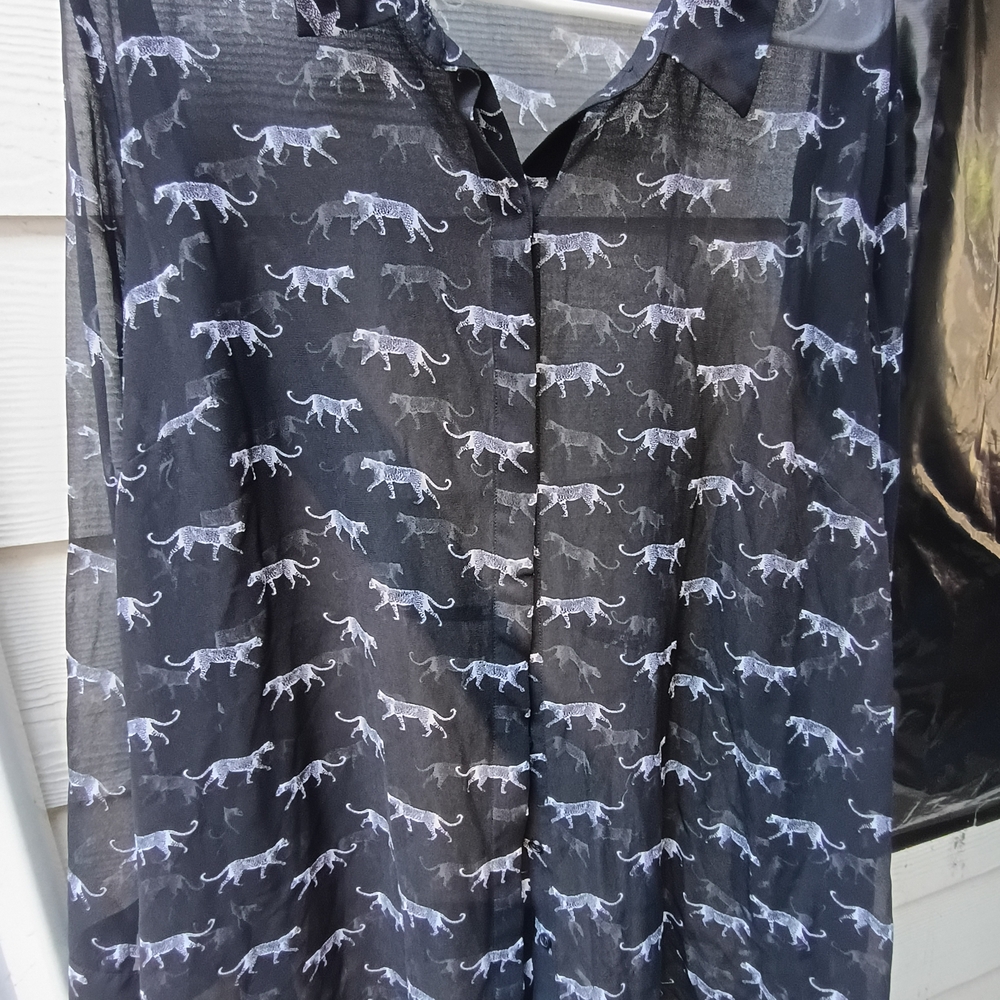Lane Bryant Black Panther Pattern Men's Shirt
